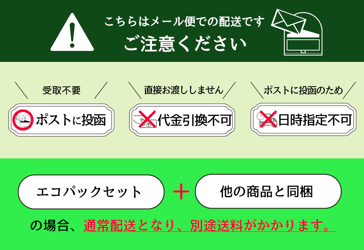 コンテンツ用メール便注意